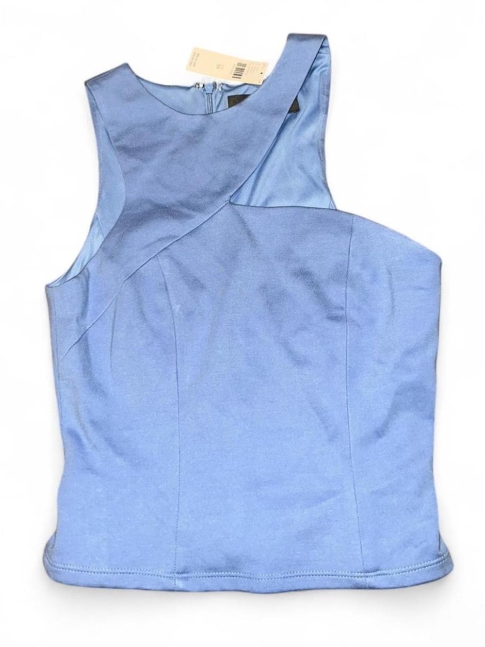 Anthropologie Sunday in Brooklyn Blue Asymmetrical Cut-Out Sleeveless Top XS - Picture 3 of 5